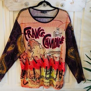 Venezia Jeans Knit Top Size 2X